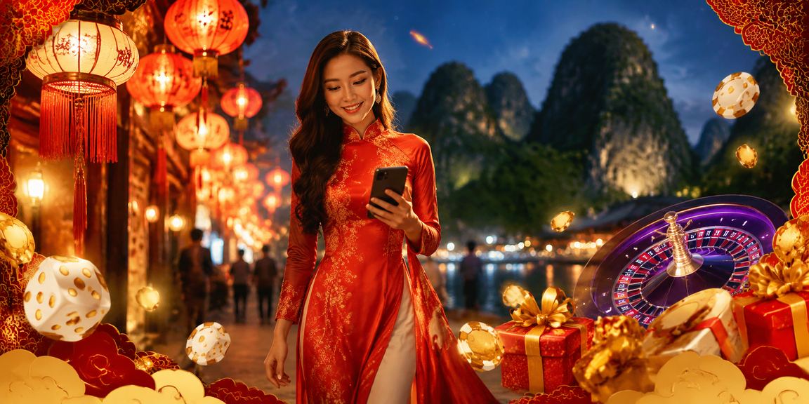 Người dùng tại chợ đêm Ninh Bình truy cập nền tảng casino trên điện thoại di động